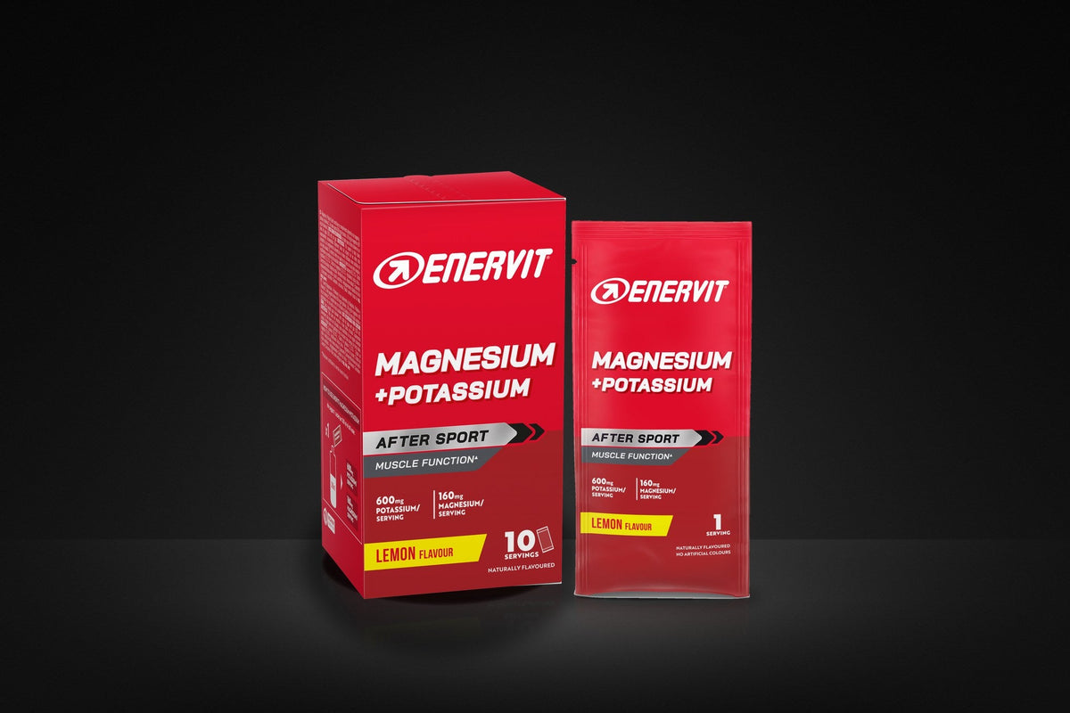 ENERVIT Magnesium Sport, krabička a sáček s hořčíkem a draslíkem